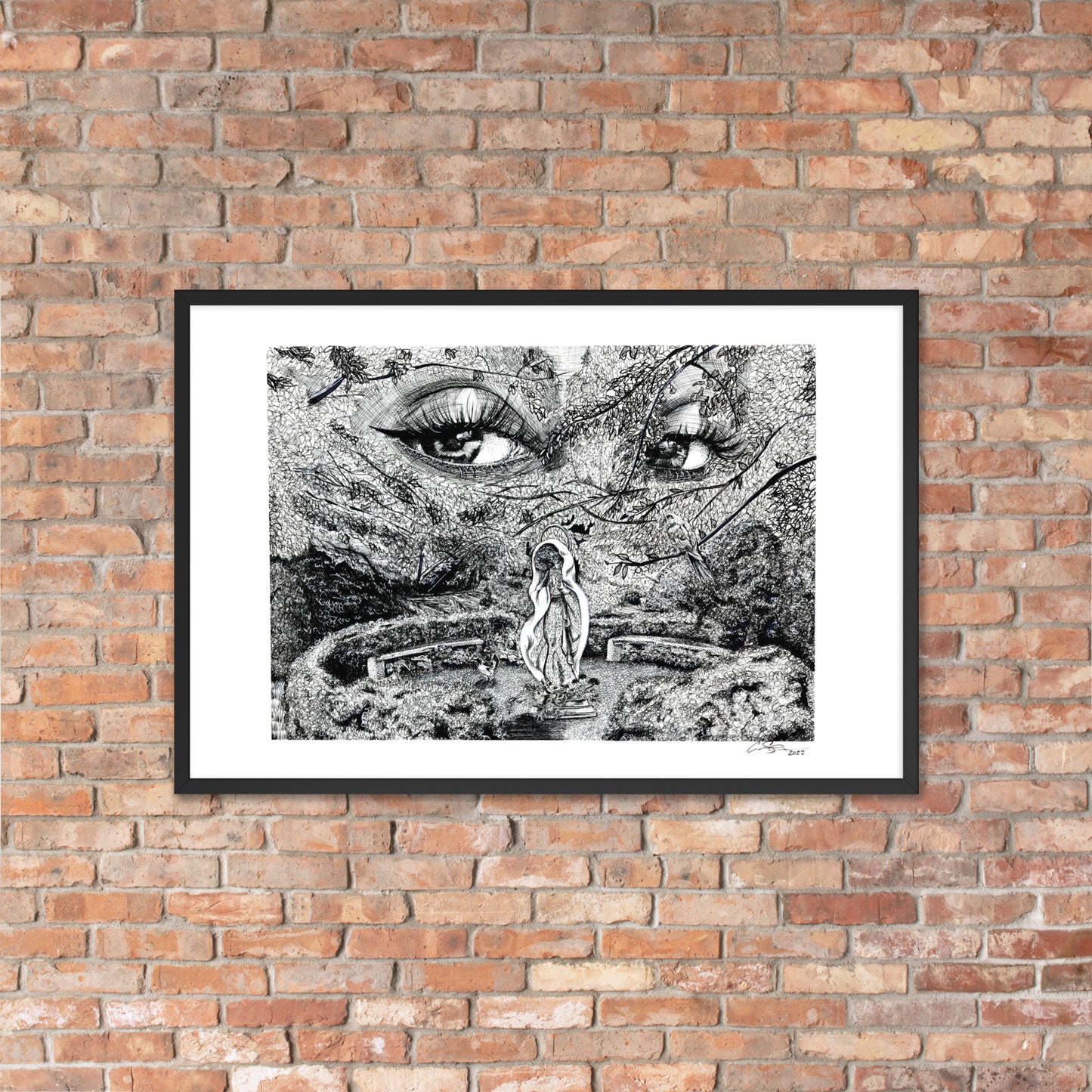 Is Anyone Out There? Framed photo paper poster