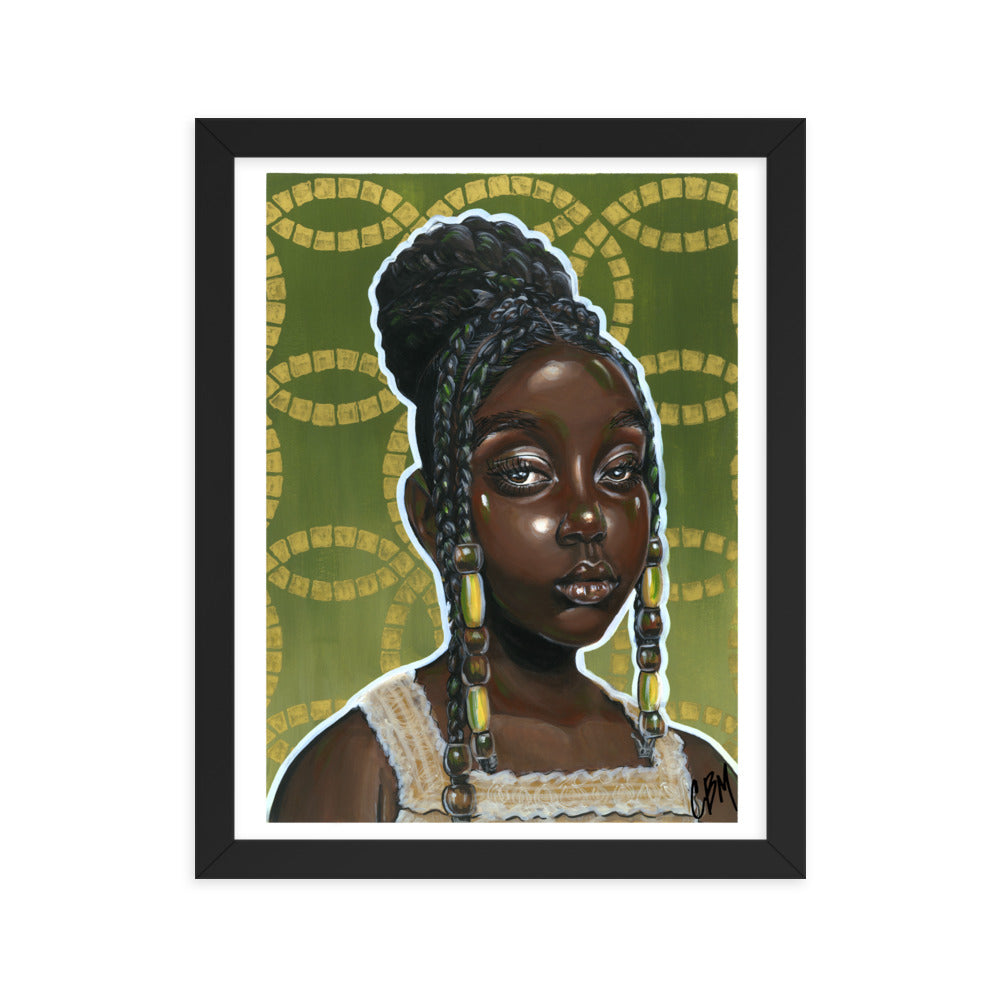 Gouache Gyal 1 Framed poster