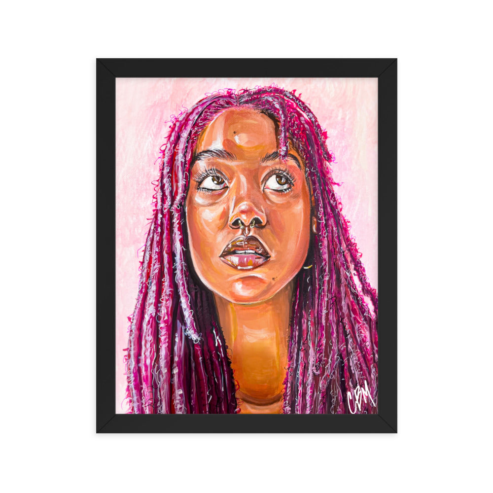 Gouache Gyal 2 Framed poster