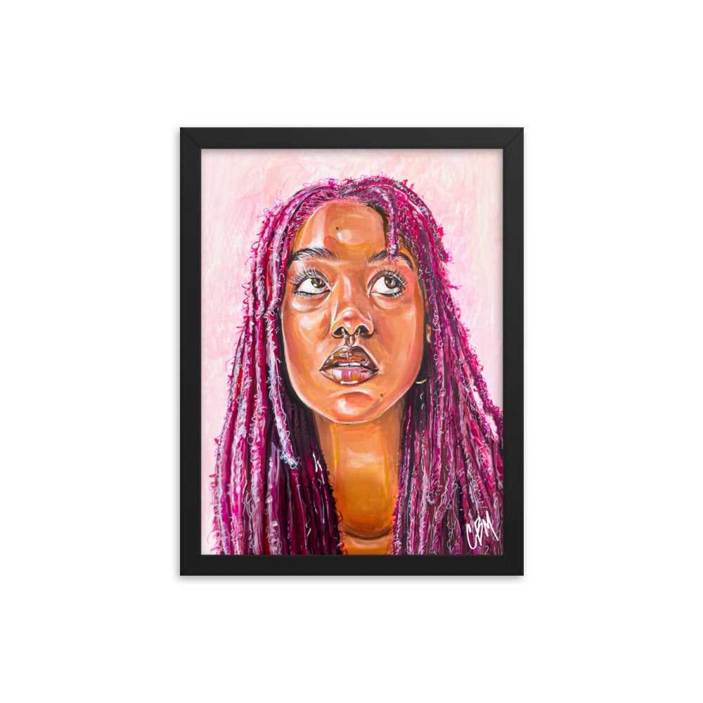 Gouache Gyal 2 Framed poster