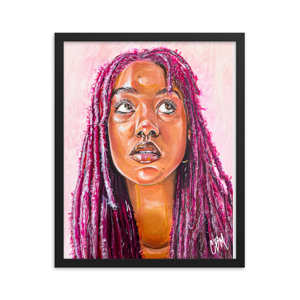 Gouache Gyal 2 Framed poster