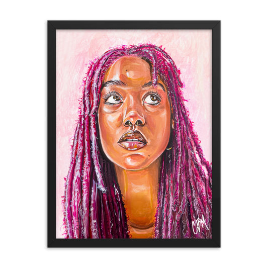 Gouache Gyal 2 Framed poster