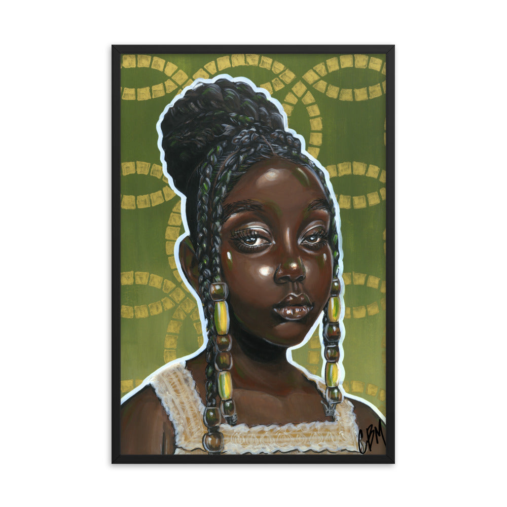 Gouache Gyal 1 Framed poster