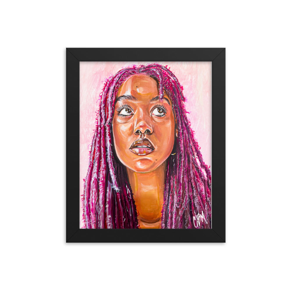 Gouache Gyal 2 Framed poster