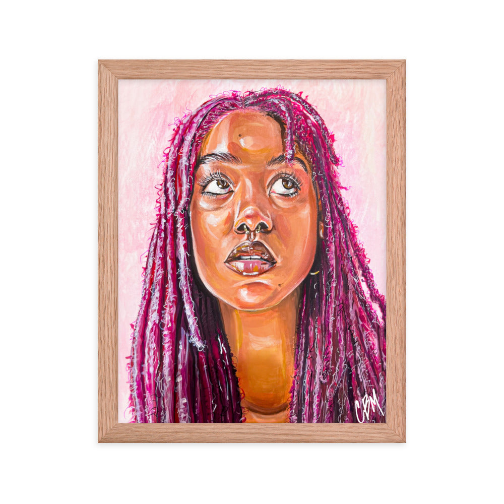 Gouache Gyal 2 Framed poster