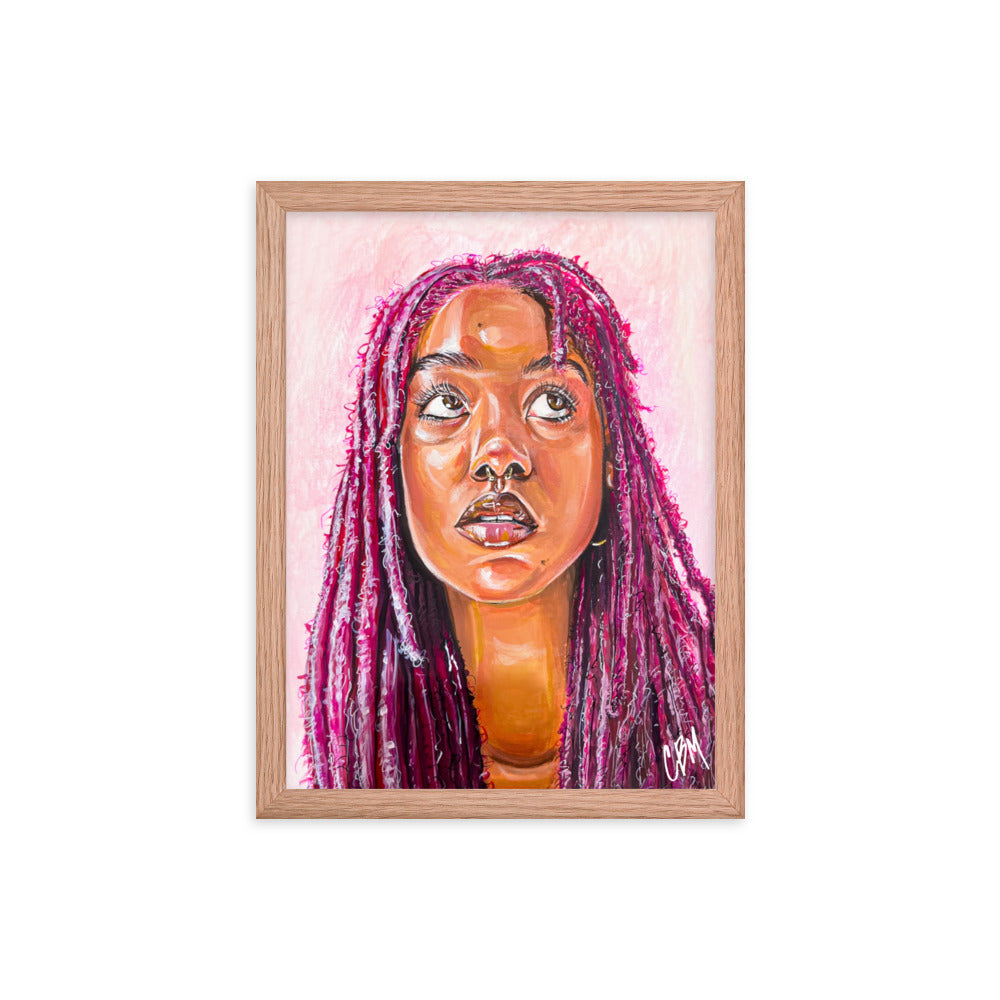 Gouache Gyal 2 Framed poster