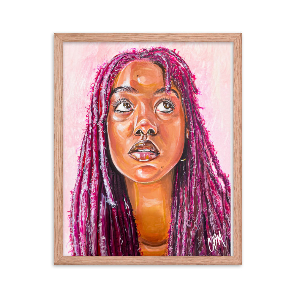 Gouache Gyal 2 Framed poster