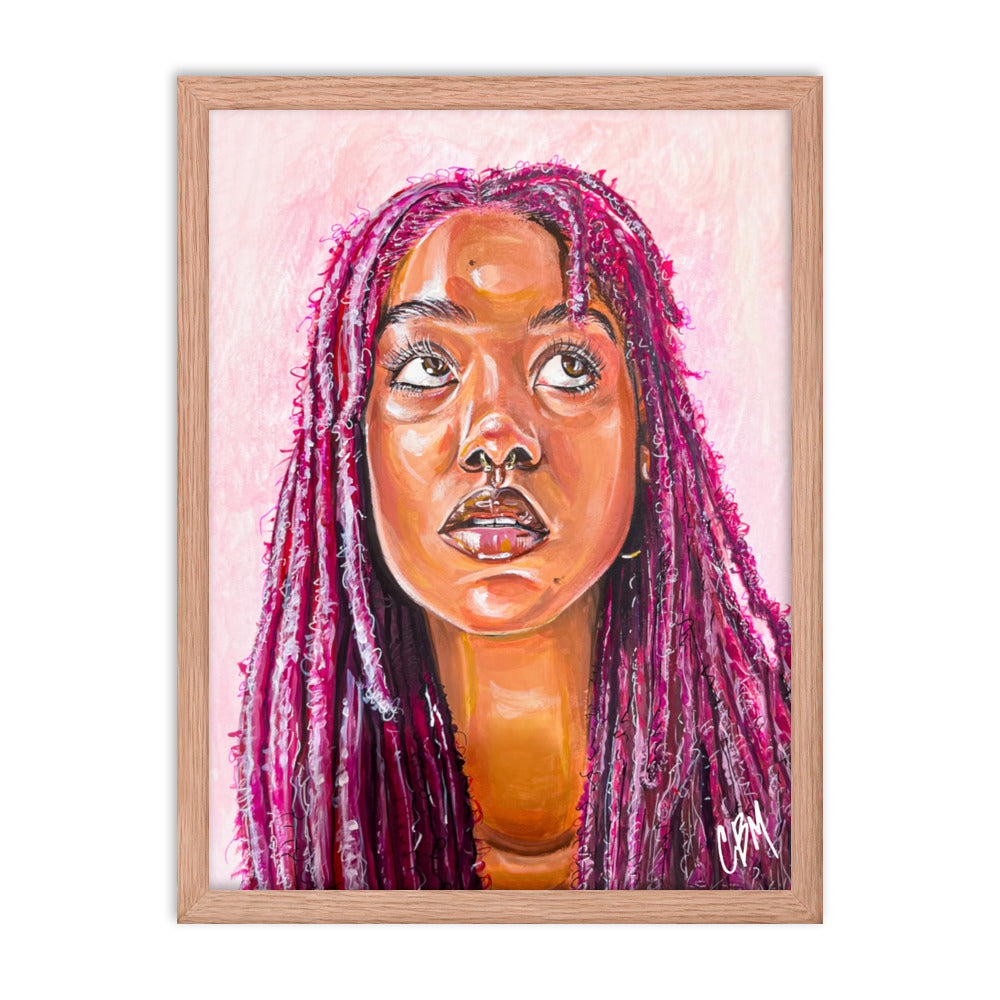 Gouache Gyal 2 Framed poster