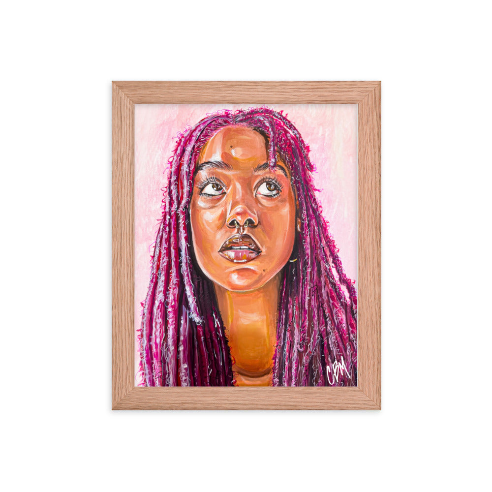 Gouache Gyal 2 Framed poster