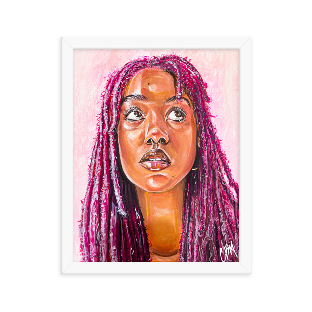 Gouache Gyal 2 Framed poster