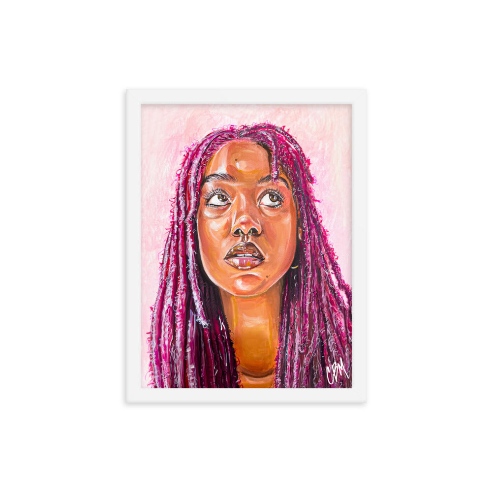 Gouache Gyal 2 Framed poster