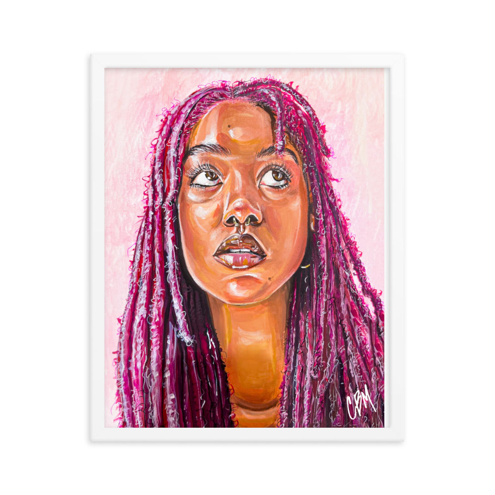 Gouache Gyal 2 Framed poster