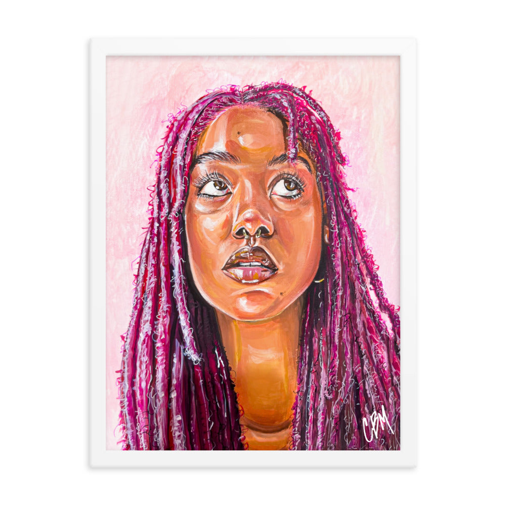 Gouache Gyal 2 Framed poster