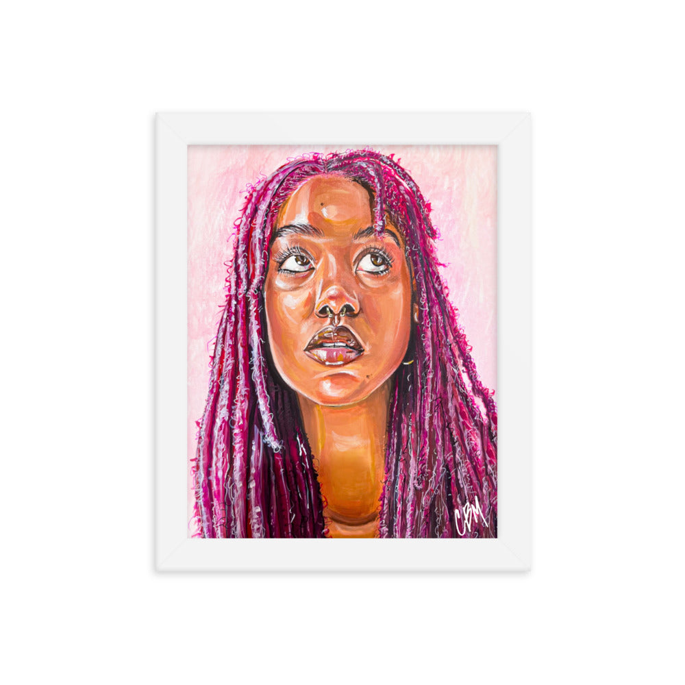 Gouache Gyal 2 Framed poster