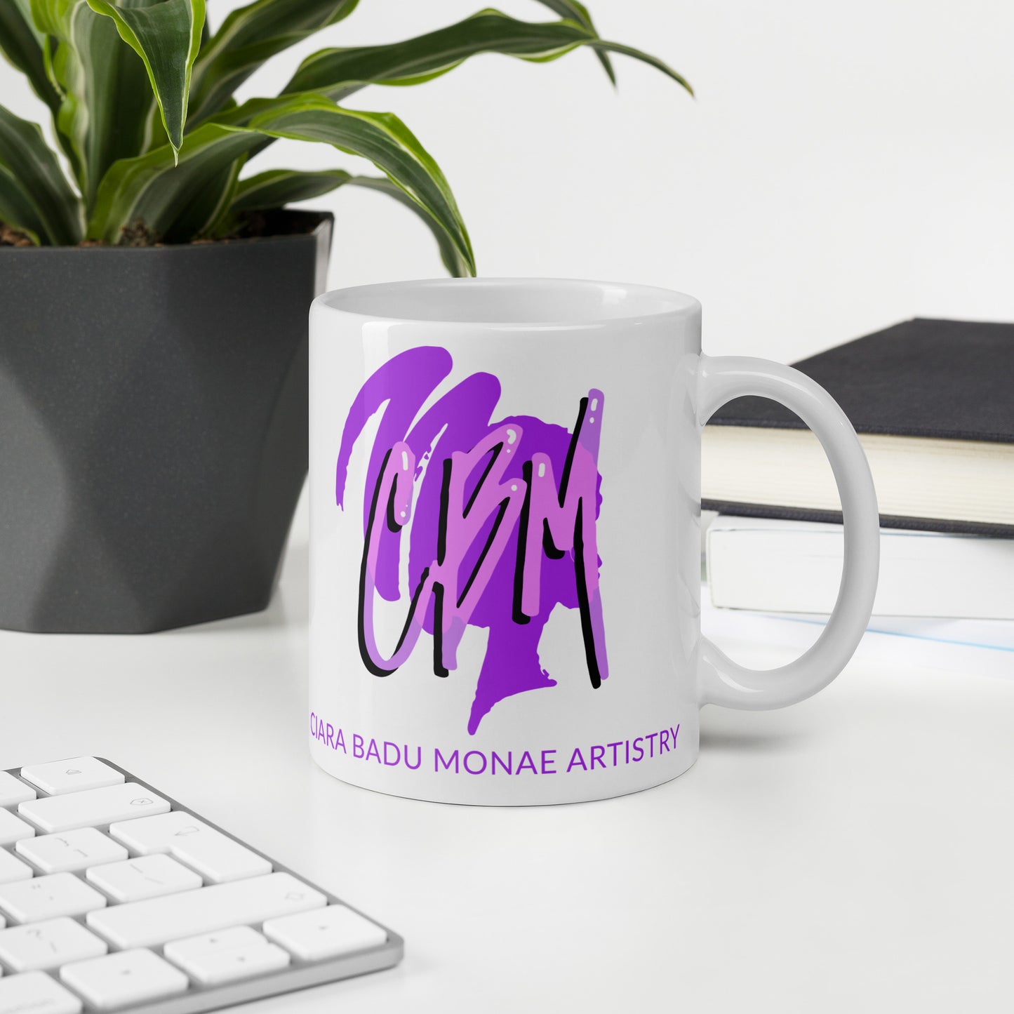 CBMA White glossy mug